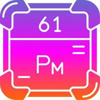 Promethium Glyph Gradient Icon vector