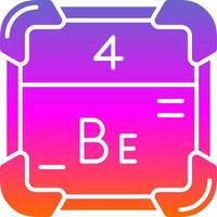 Beryllium Glyph Gradient Icon vector