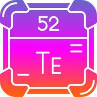 Tellurium Glyph Gradient Icon vector