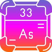 Arsenic Glyph Gradient Icon vector