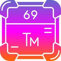 Thulium Glyph Gradient Icon vector