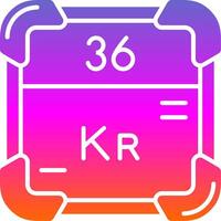 Krypton Glyph Gradient Icon vector