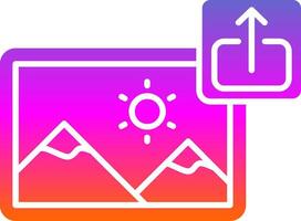 Export Glyph Gradient Icon vector