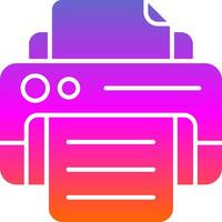 Print Glyph Gradient Icon vector