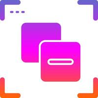 Substract Glyph Gradient Icon vector