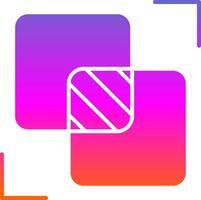 Intersect Glyph Gradient Icon vector