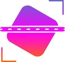 Straighten Glyph Gradient Icon vector