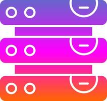 Database Glyph Gradient Icon vector