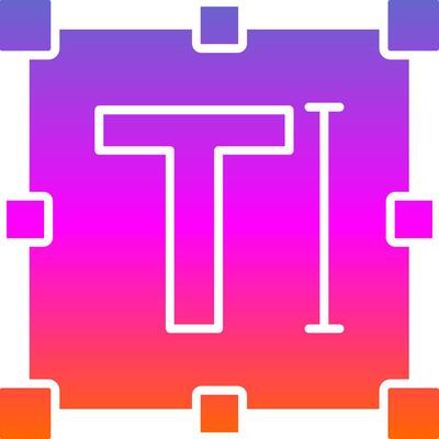 Text Glyph Gradient Icon