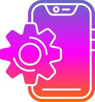 Setting Glyph Gradient Icon vector