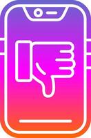 Dislike Glyph Gradient Icon vector