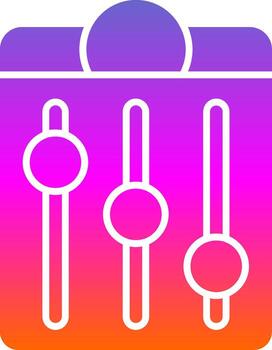 Equalizer Glyph Gradient Icon vector