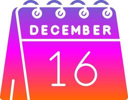 16th of December Glyph Gradient Icon vector