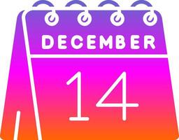 14th of December Glyph Gradient Icon vector