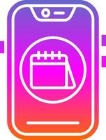 Calendar Glyph Gradient Icon vector
