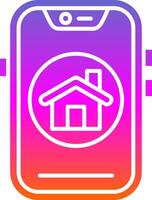 Home Glyph Gradient Icon vector