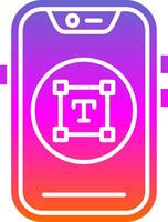 Type Glyph Gradient Icon vector