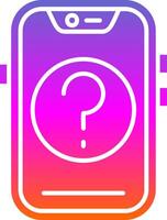 Question Glyph Gradient Icon vector