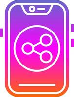 Share Glyph Gradient Icon vector