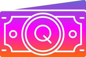 Quetzal Glyph Gradient Icon vector