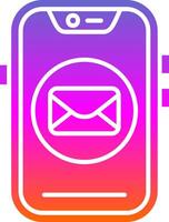 Email Glyph Gradient Icon vector