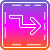 Zigzag Glyph Gradient Icon vector