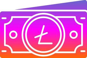 Litecoin Glyph Gradient Icon vector