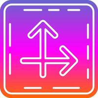 Intersect Glyph Gradient Icon vector