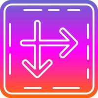 Intersect Glyph Gradient Icon vector