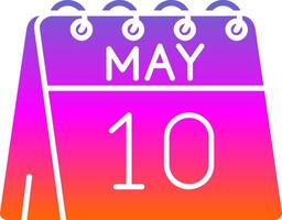 10th of May Glyph Gradient Icon vector