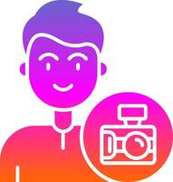 Camera Glyph Gradient Icon vector