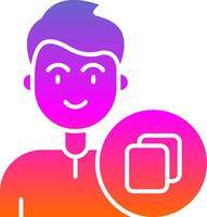 Copy Glyph Gradient Icon vector