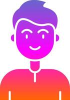 User Glyph Gradient Icon vector