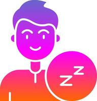 Sleep Glyph Gradient Icon vector