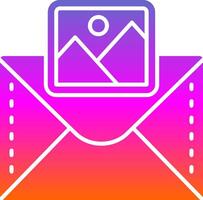 Photo Glyph Gradient Icon vector