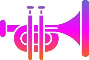 Trumpet Glyph Gradient Icon vector