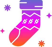 Sock Glyph Gradient Icon vector