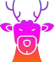 Deer Glyph Gradient Icon vector