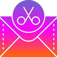 Scissor Glyph Gradient Icon vector