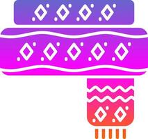 Scarf Glyph Gradient Icon vector