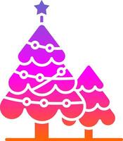 Christmas tree Glyph Gradient Icon vector