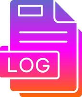 Log Glyph Gradient Icon vector