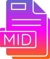 Mid Glyph Gradient Icon vector