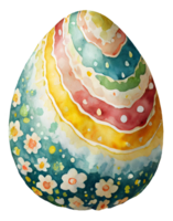 AI generated Watercolor painted Easter eggs on Easter day png