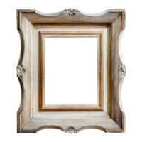 Vintage wooden picture frame png