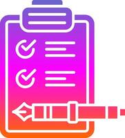 Check list Glyph Gradient Icon vector