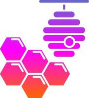 Honeycomb Glyph Gradient Icon vector