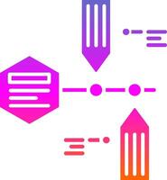 Timeline Glyph Gradient Icon vector