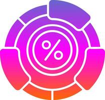 Ratio Glyph Gradient Icon vector