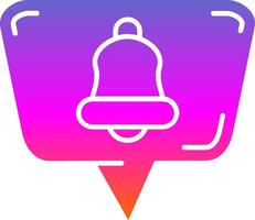 Bell Glyph Gradient Icon vector